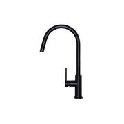 Round Piccola Pull Out Kitchen Mixer Tap - Matte Black gallery detail image