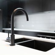 Kitchen Sink - One & Half Bowl 670 x 440 - Gunmetal Bla gallery detail image