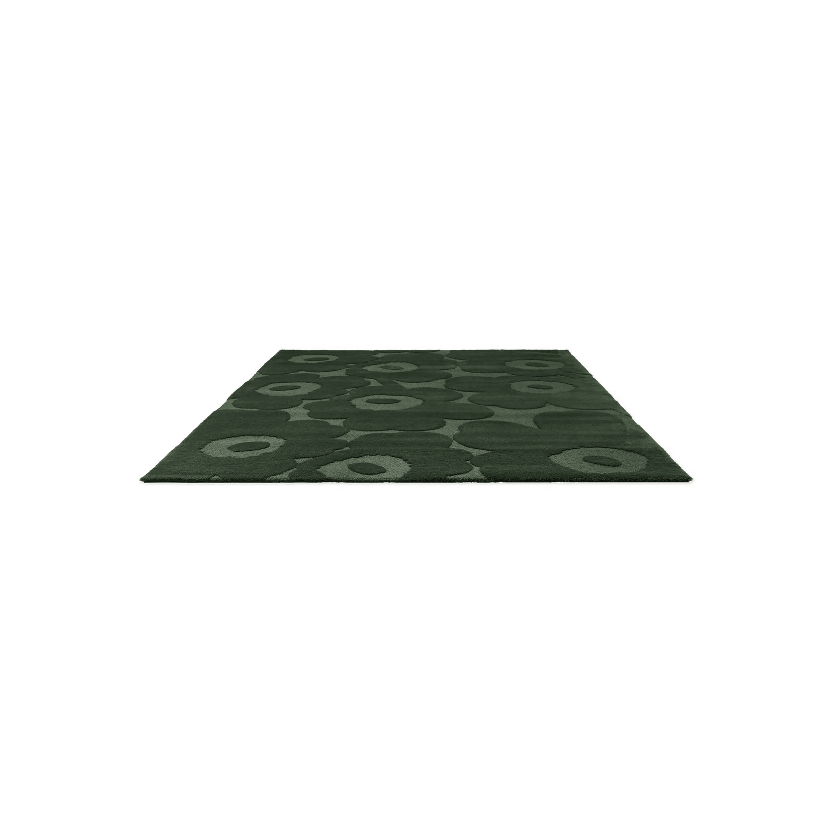 Marimekko Unikko - Dark Green | 100% Wool Designer Floor Rug gallery detail image