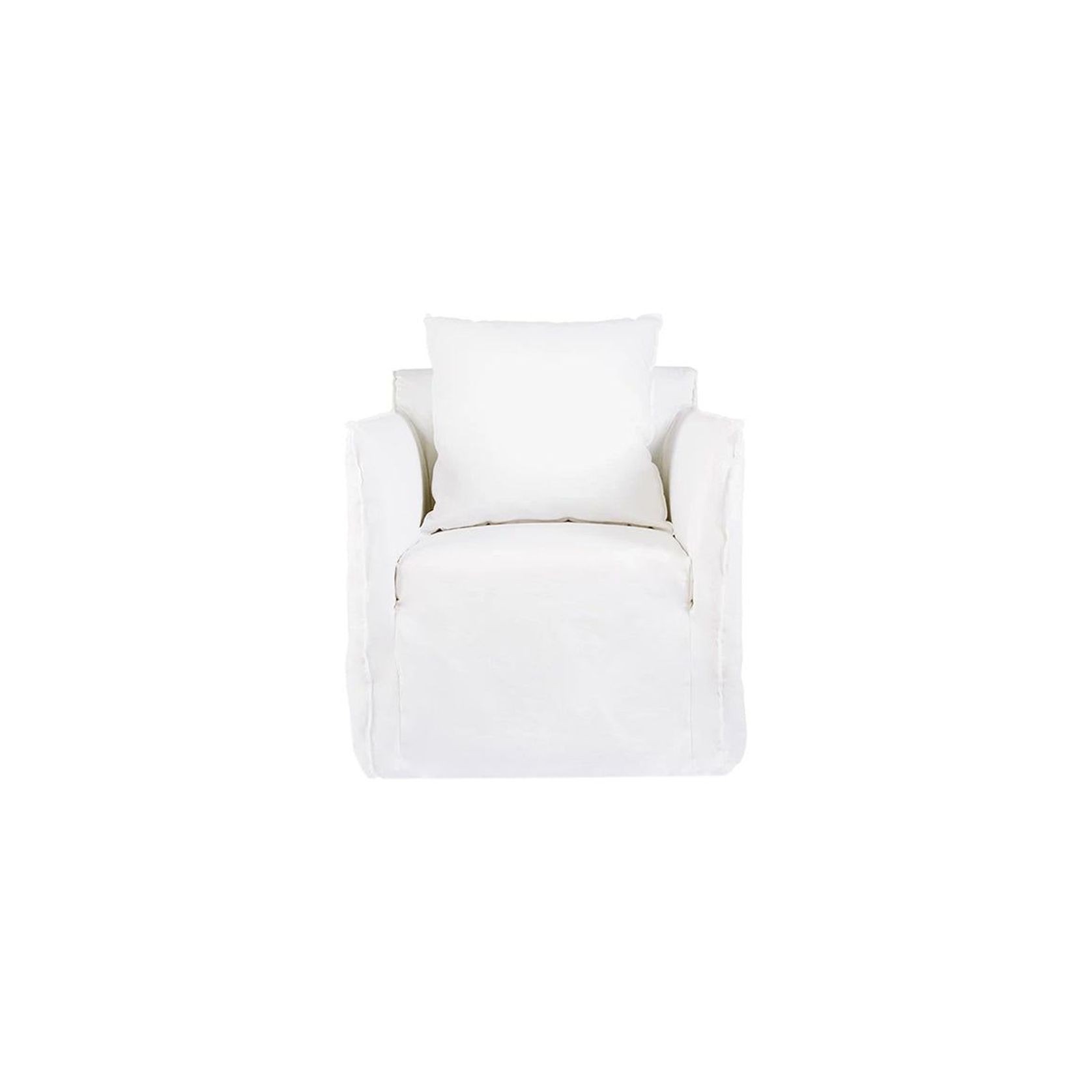 Montauk Slipcover Chair - White gallery detail image