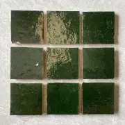 Dark Green Square Moroccan Zellige gallery detail image