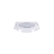 Square Floor Grate Shower Drain 100mm outlet - Polished Chrome gallery detail image