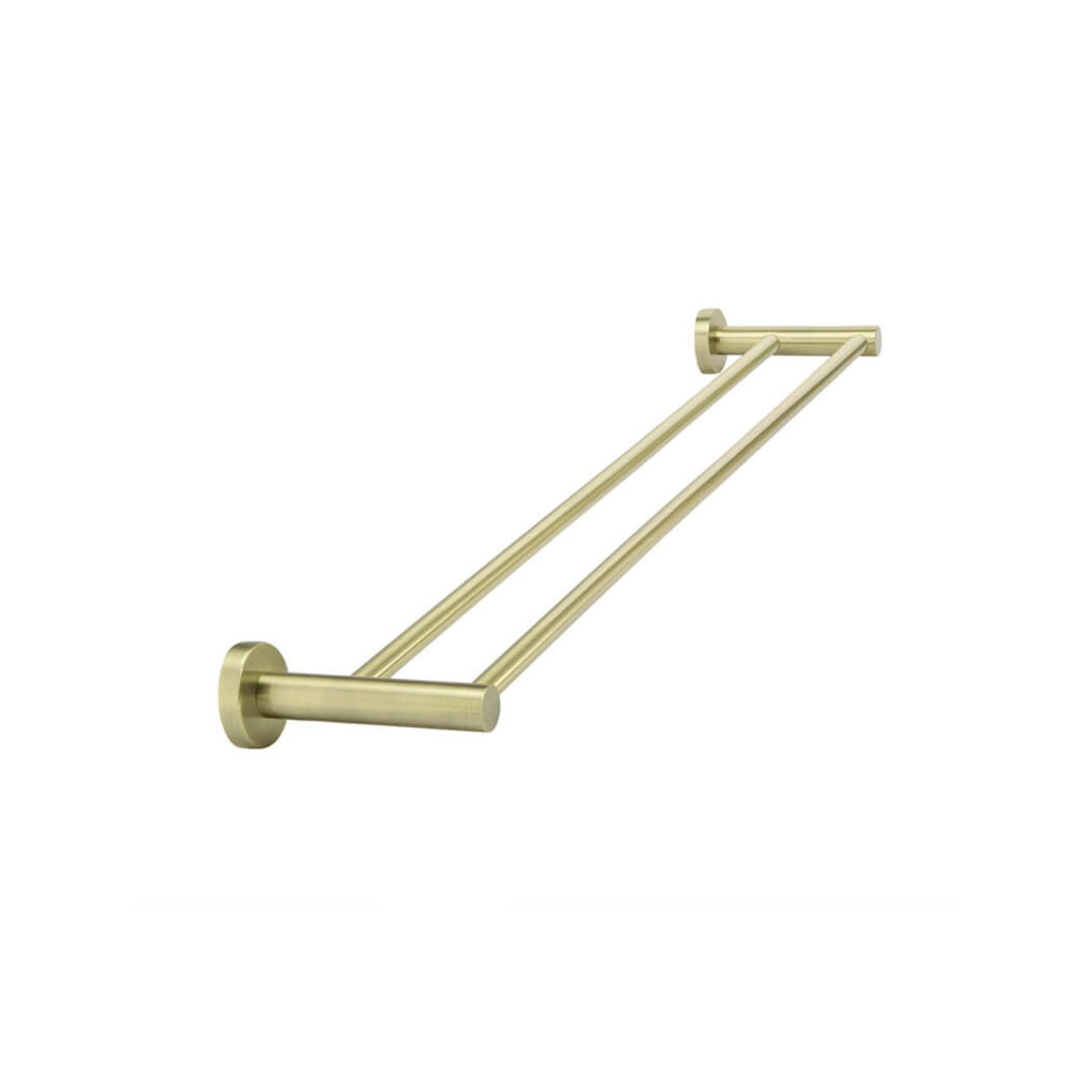 Round Double Towel Rail 600mm - Tiger Bronze gallery detail image