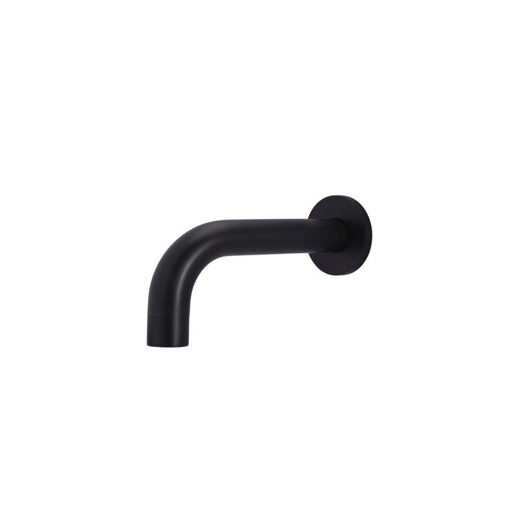 Round Curved Spout 130mm - Matte Black gallery detail image