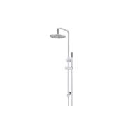 Round Combination Shower Rail, 200mm Rose, Single Function Hand Shower - Polished Chrome gallery detail image