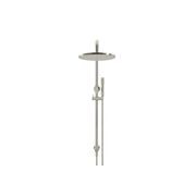 Round Combination Shower Rail, 300mm Rose, Single Function Hand Shower - Brushed Nickel gallery detail image