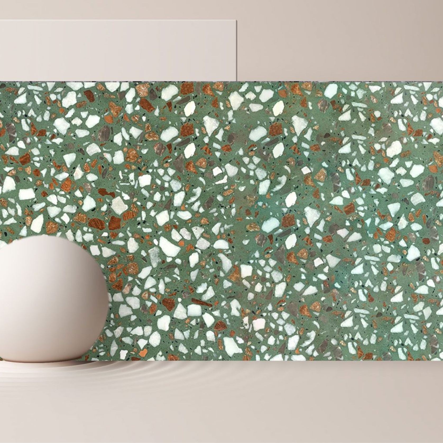 Peppermint Nudge Terrazzo Stone gallery detail image