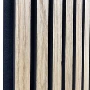 WOODFLEX Flexible Acoustic Wood Slat Wall Panel, Oak Veneer - 2400mm x 600mm gallery detail image