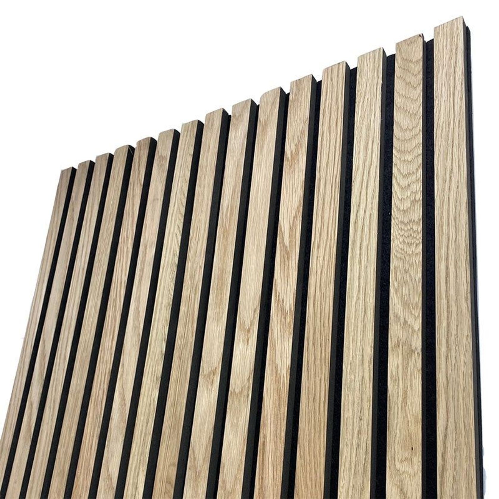 WOODFLEX Flexible Acoustic Wood Slat Wall Panel, Oak Veneer - 2700mm x 600mm gallery detail image