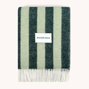 Maison Deux Candy Wrap - Green Sage | Large Reversible Wool Throw gallery detail image