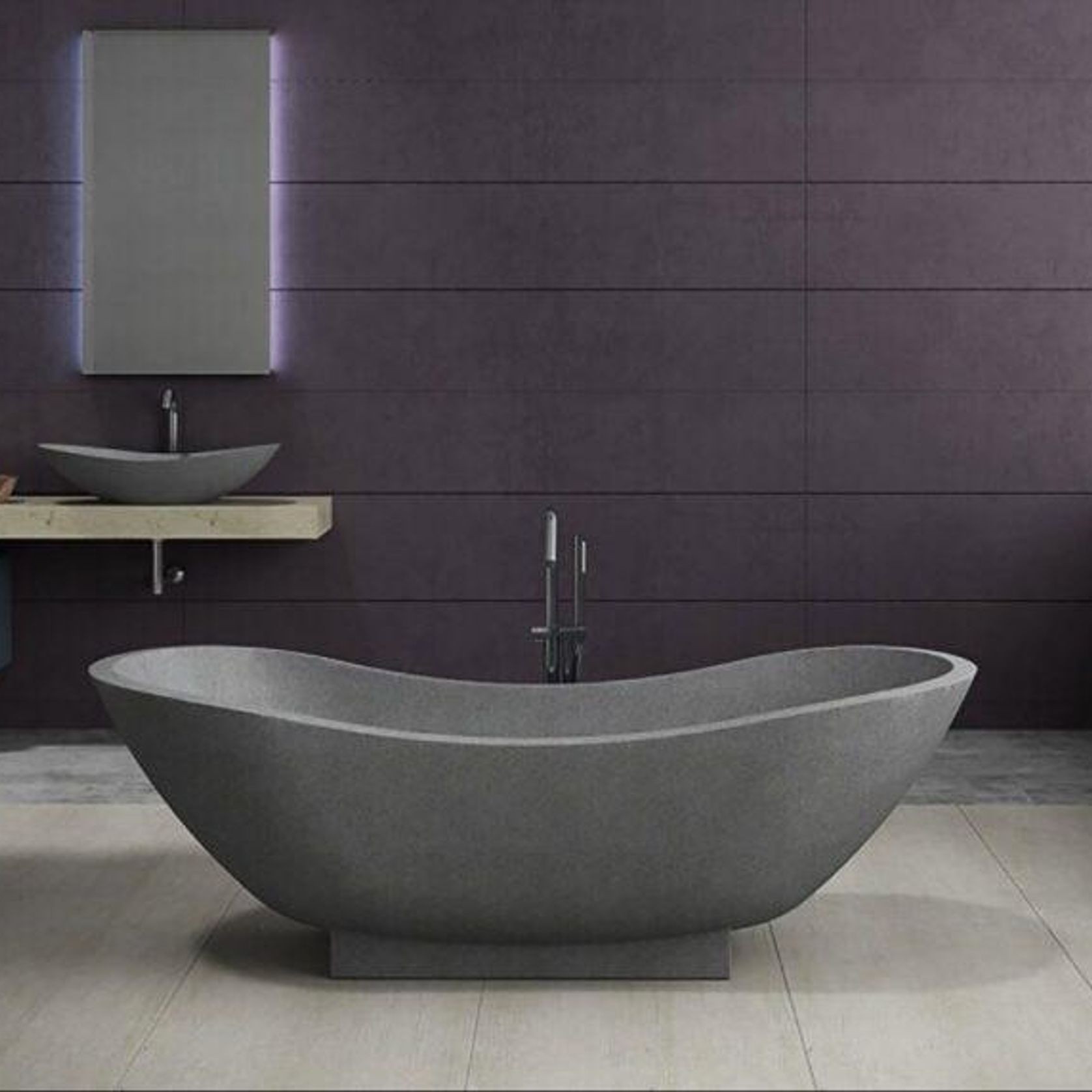 Pietra Bianca Mango Freestanding Stone Bath ArchiPro AU
