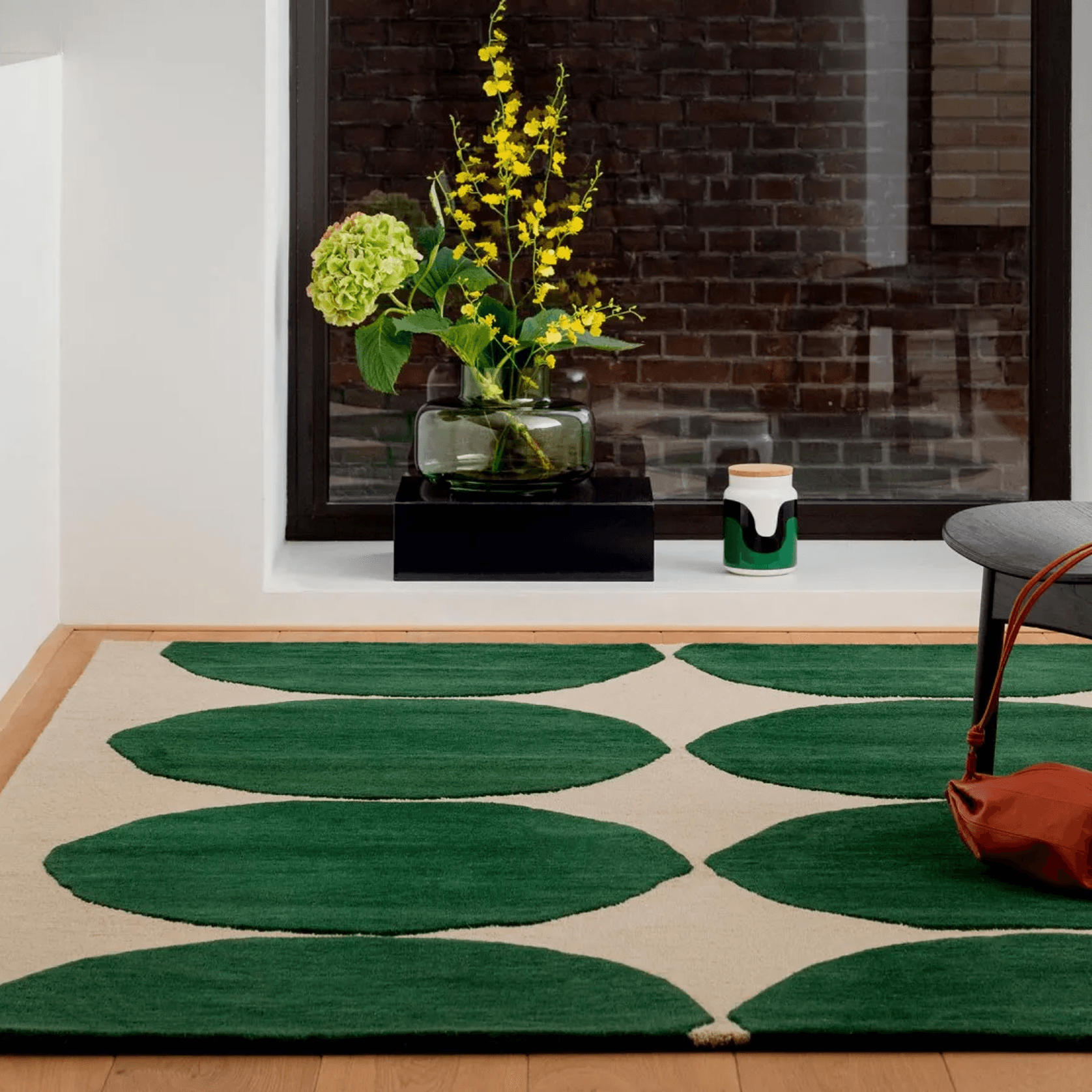 Marimekko Isot Kivet - Green | 100% Wool Designer Floor Rug gallery detail image