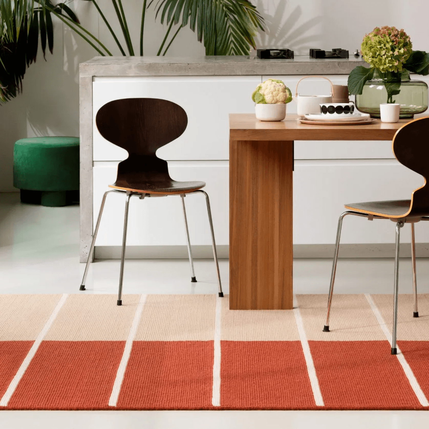 Marimekko Tiibet - Burnt Orange | 100% Wool Designer Floor Rug gallery detail image