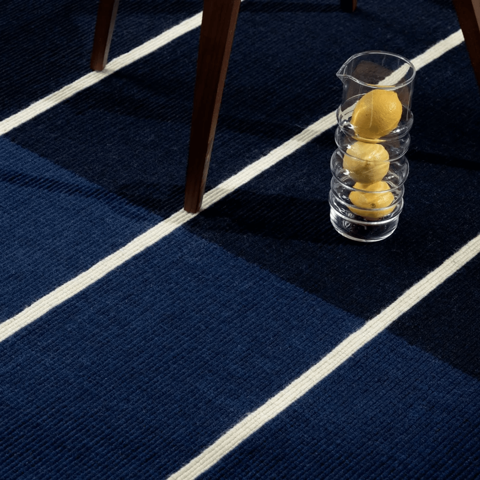 Marimekko Tiibet - Deep Blue | 100% Wool Designer Floor Rug gallery detail image
