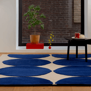Marimekko Isot Kivet - Blue | 100% Wool Designer Floor Rug gallery detail image