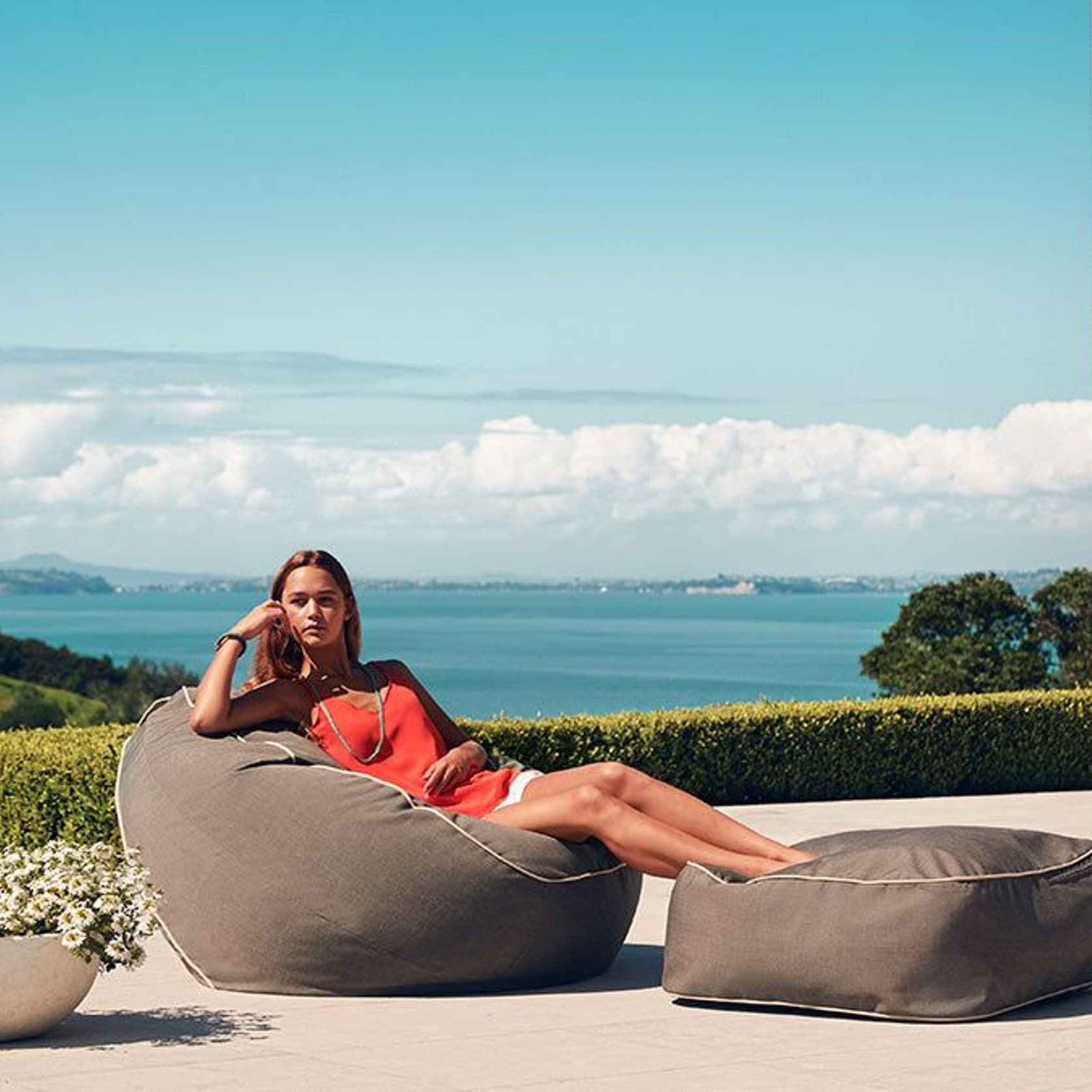 Marine Bean Ottoman gallery detail image