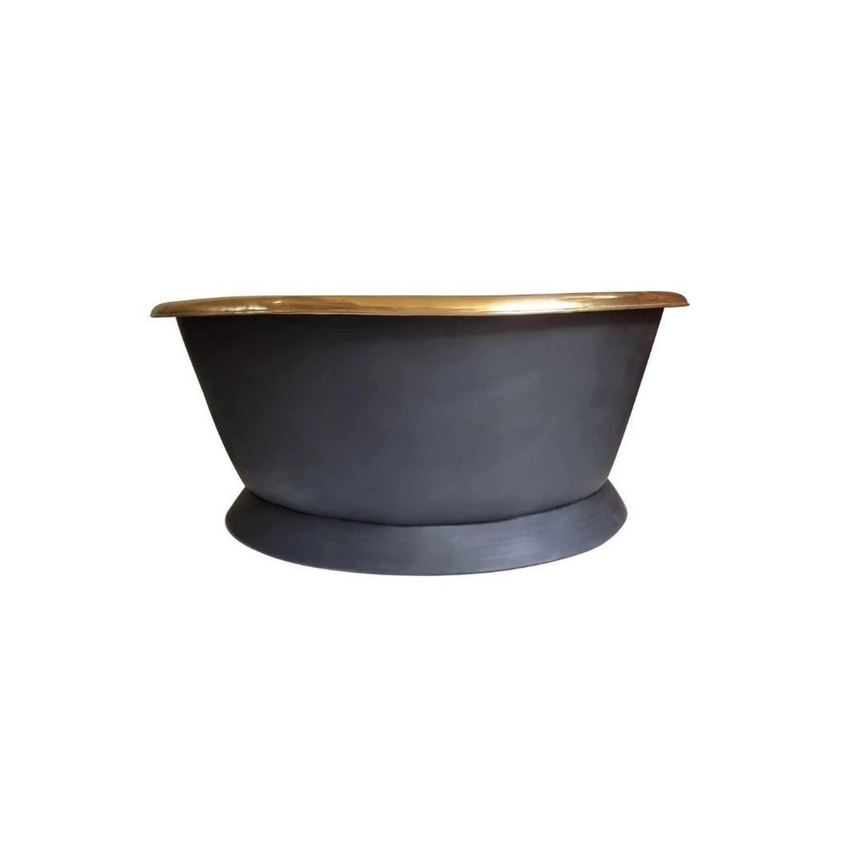 Matte Black and Brass Bath 1600mm - CBRUM45 1600 gallery detail image