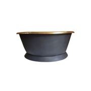 Matte Black and Brass Bath 1600mm - CBRUM45 1600 gallery detail image
