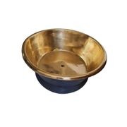 Matte Black and Brass Bath 1600mm - CBRUM45 1600 gallery detail image