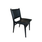 Maya Plush Dining Chair (Black on Black) gallery detail image