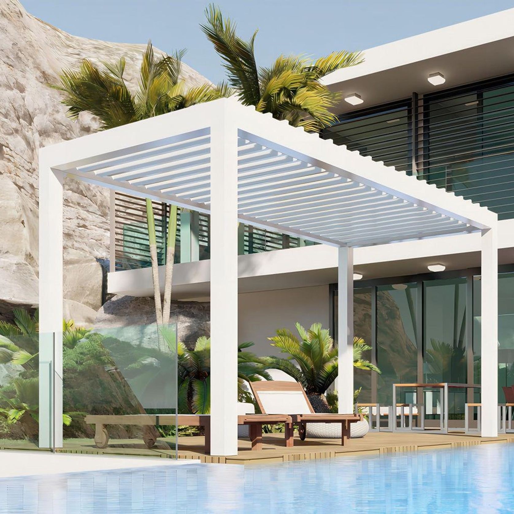 Mediterranean-PRO MAX Motorised Retractable Louvre Roof System gallery detail image