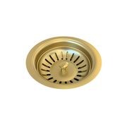Sink Strainer and Waste Plug Basket with Stopper - Brushed Bronze Gold gallery detail image