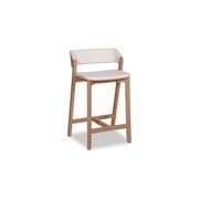 Merano Kitchen Stool - Natural Oak - White Pad - by TON gallery detail image