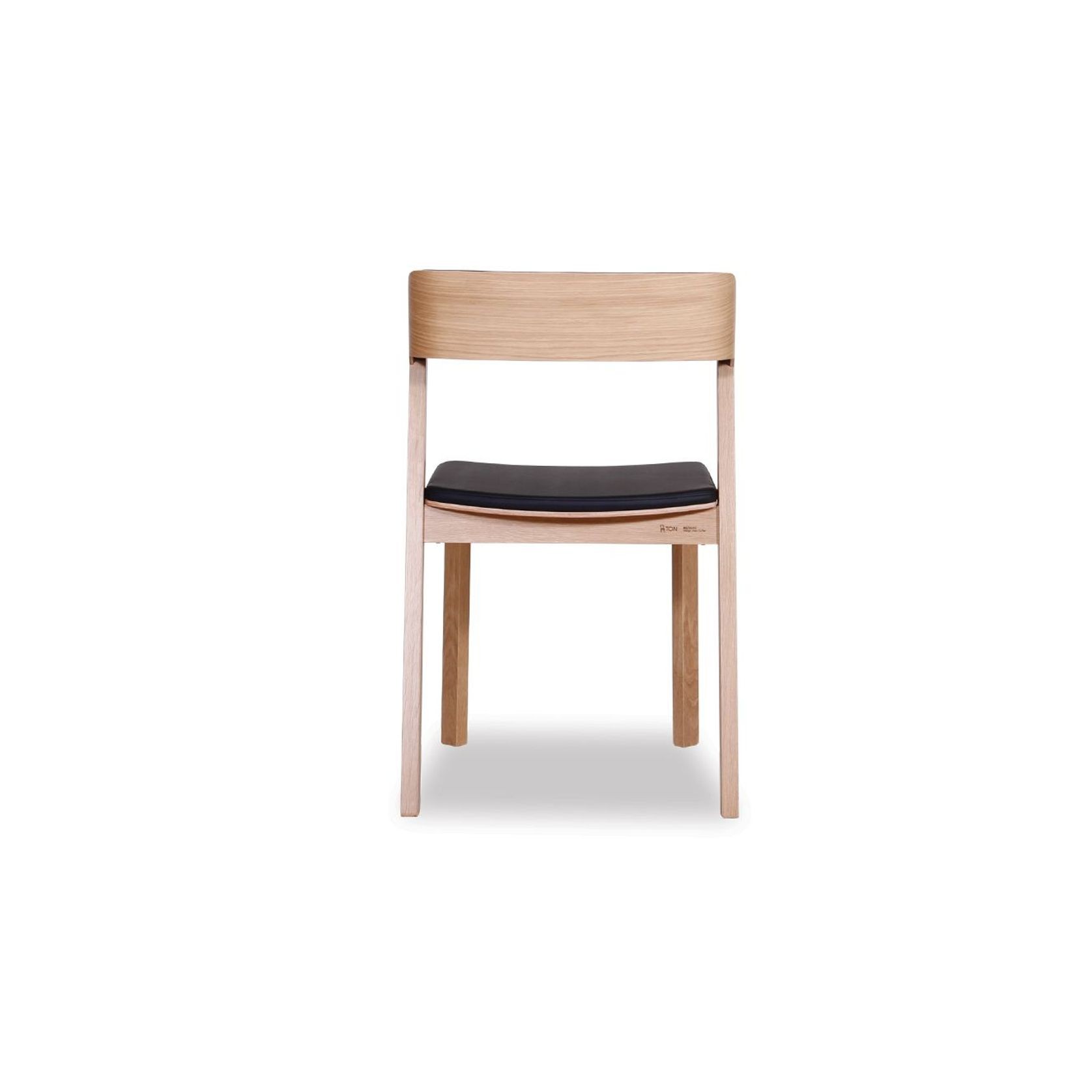 Merano Dining Chair - Natural Oak - Black Pad - by TON gallery detail image