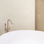 Round Freestanding Bath Spout and Hand Shower - Champagne gallery detail image