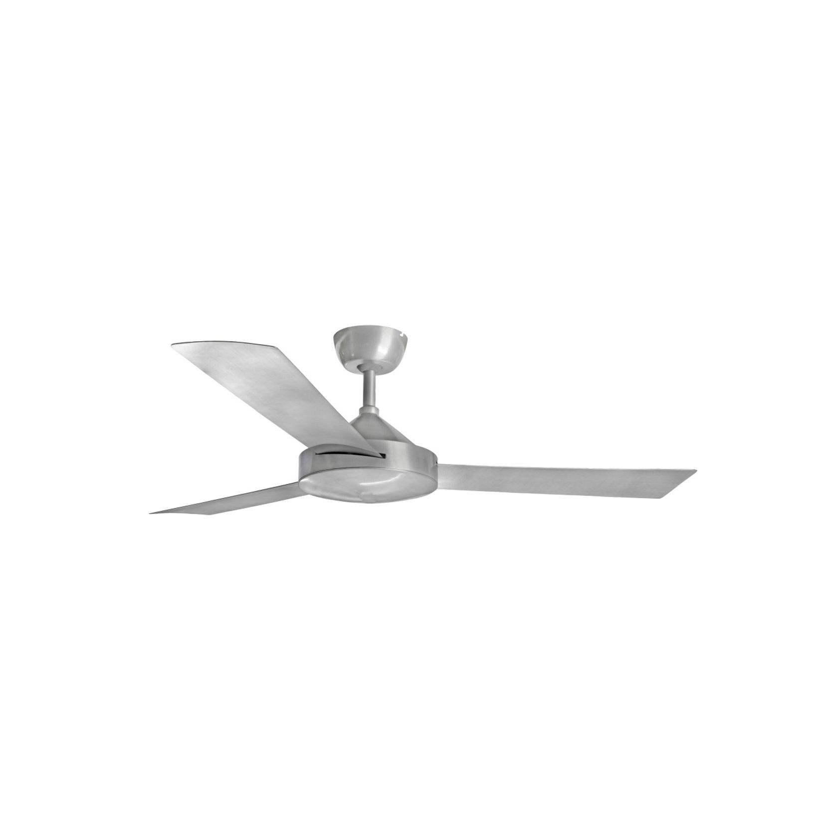 Contemporary Milano Brushed Al No Light (3 Blade) AC Motor Fan gallery detail image