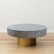 Mother of Pearl Inlay Coffee Table - Mirelle - Black gallery detail image
