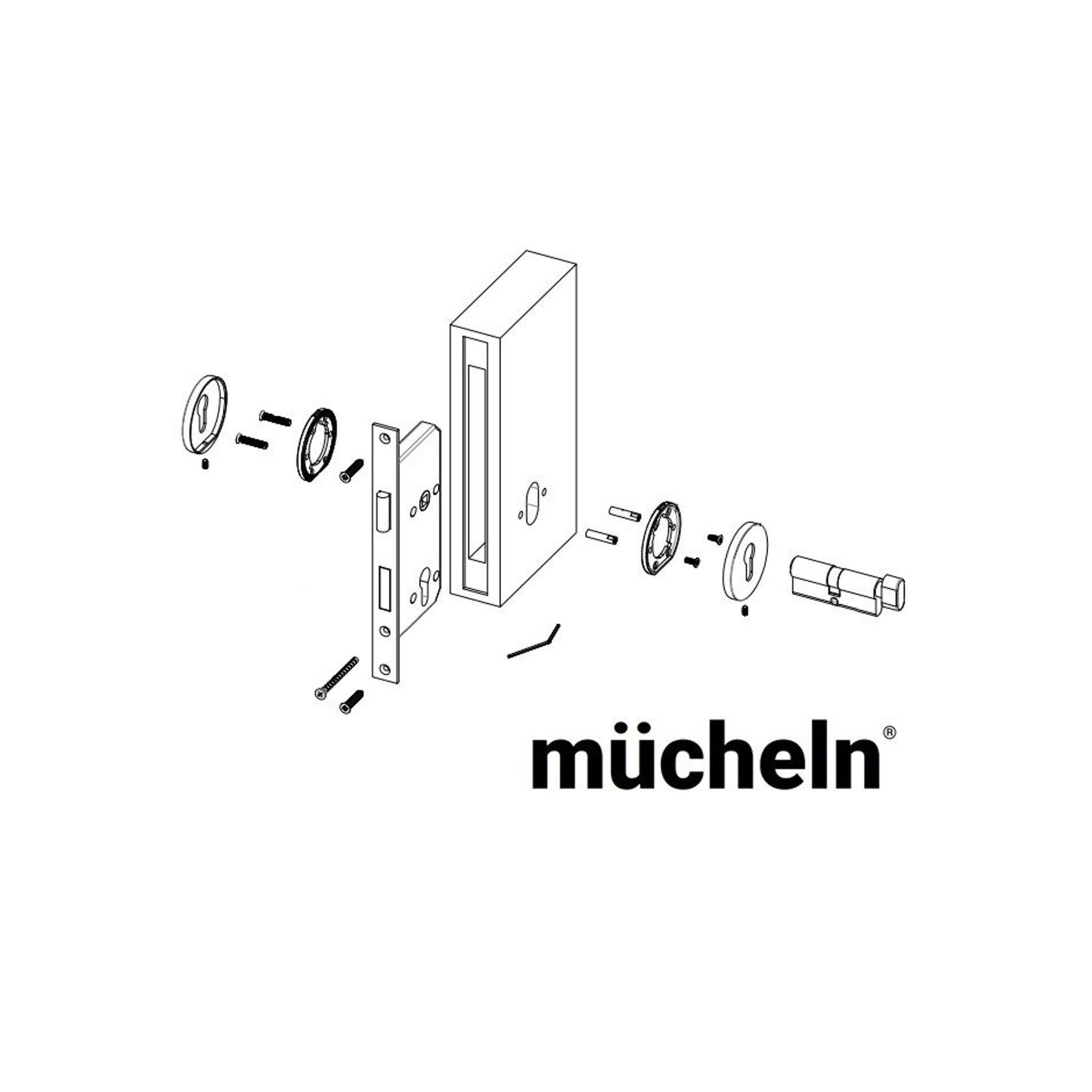 Satin Nickel Roller Lock Kit - Mucheln gallery detail image