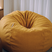 Boucle Fur Bean Bag - Mustard gallery detail image