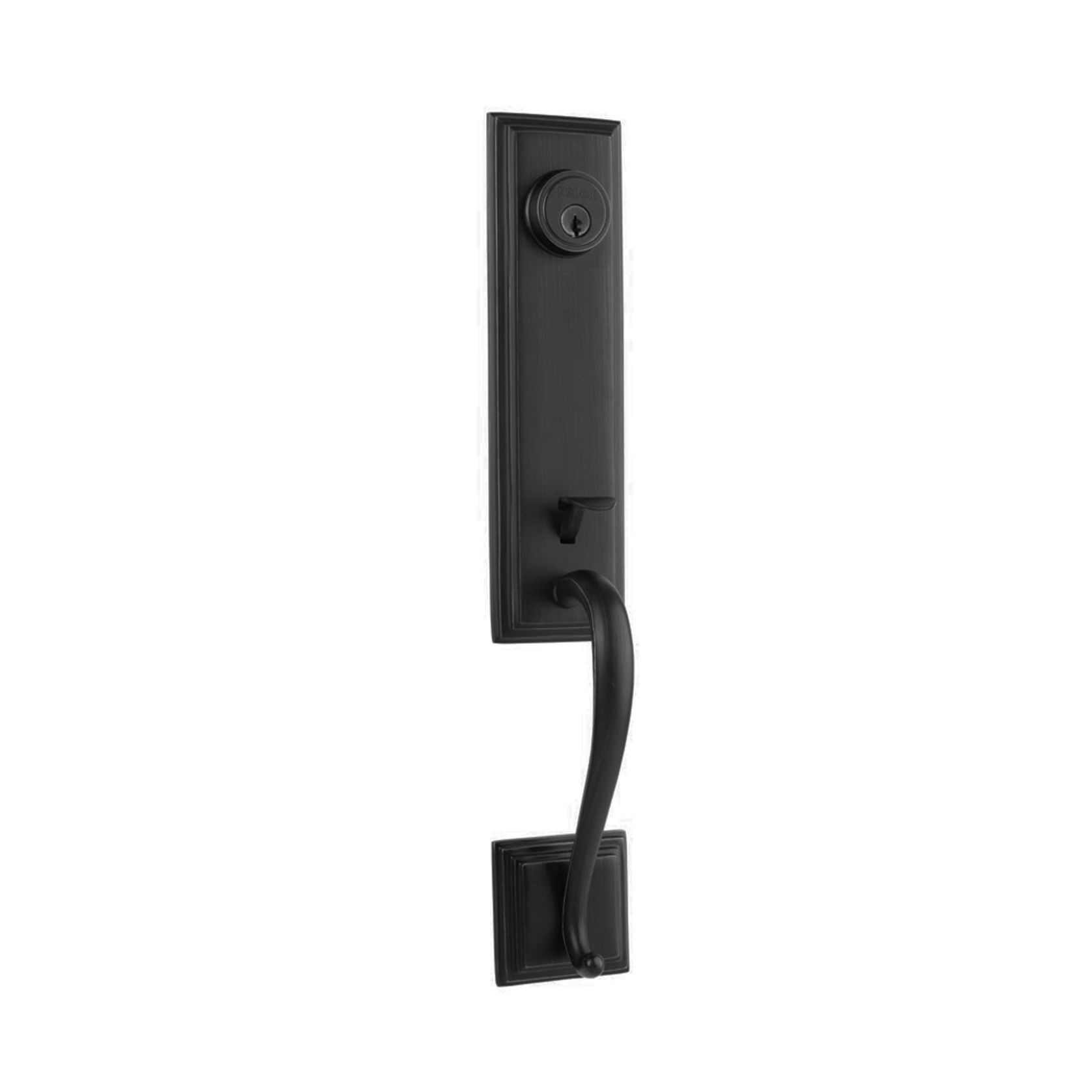 N2lok Seine Double Cylinder Door Handle Entry Set Matt Black 765SEDCMBBP gallery detail image