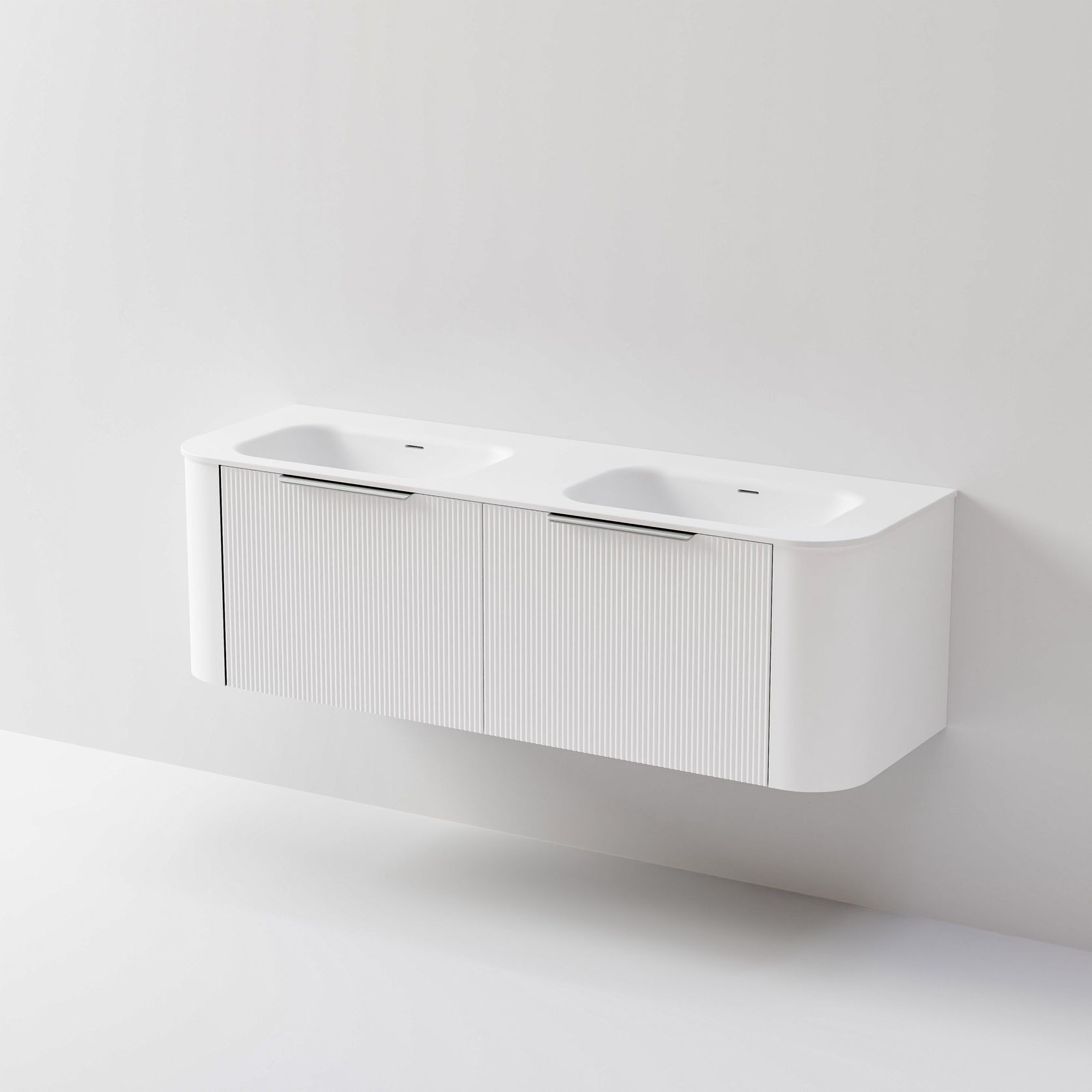 Nature 1500 Vanity | Double Inset Basin & Pillar Drawer Front gallery detail image