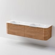 Nature 1800 Vanity | Double Inset Basin & Pillar Drawer Front gallery detail image