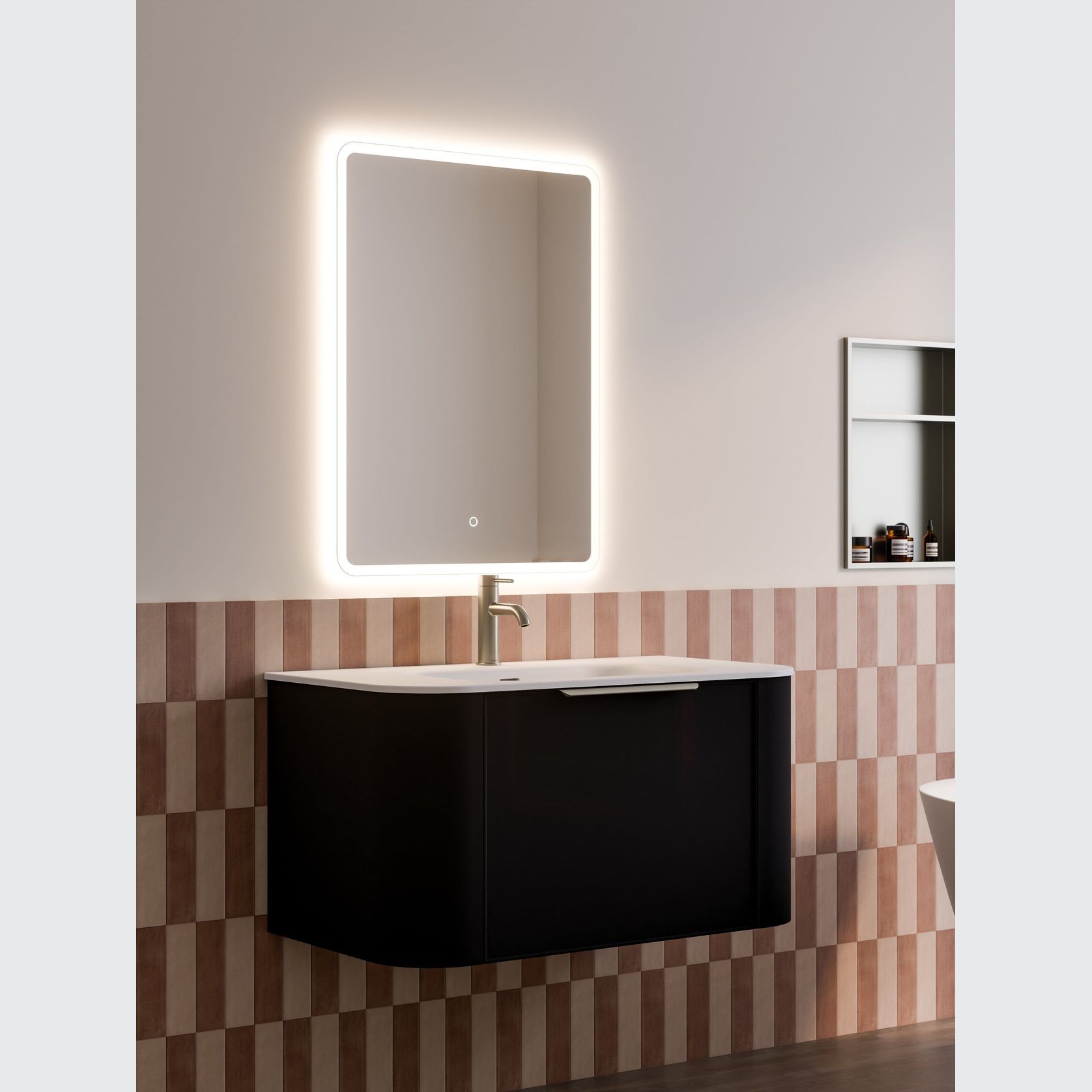 Nature 900 Vanity | Inset Basin & Axel Drawer Front gallery detail image