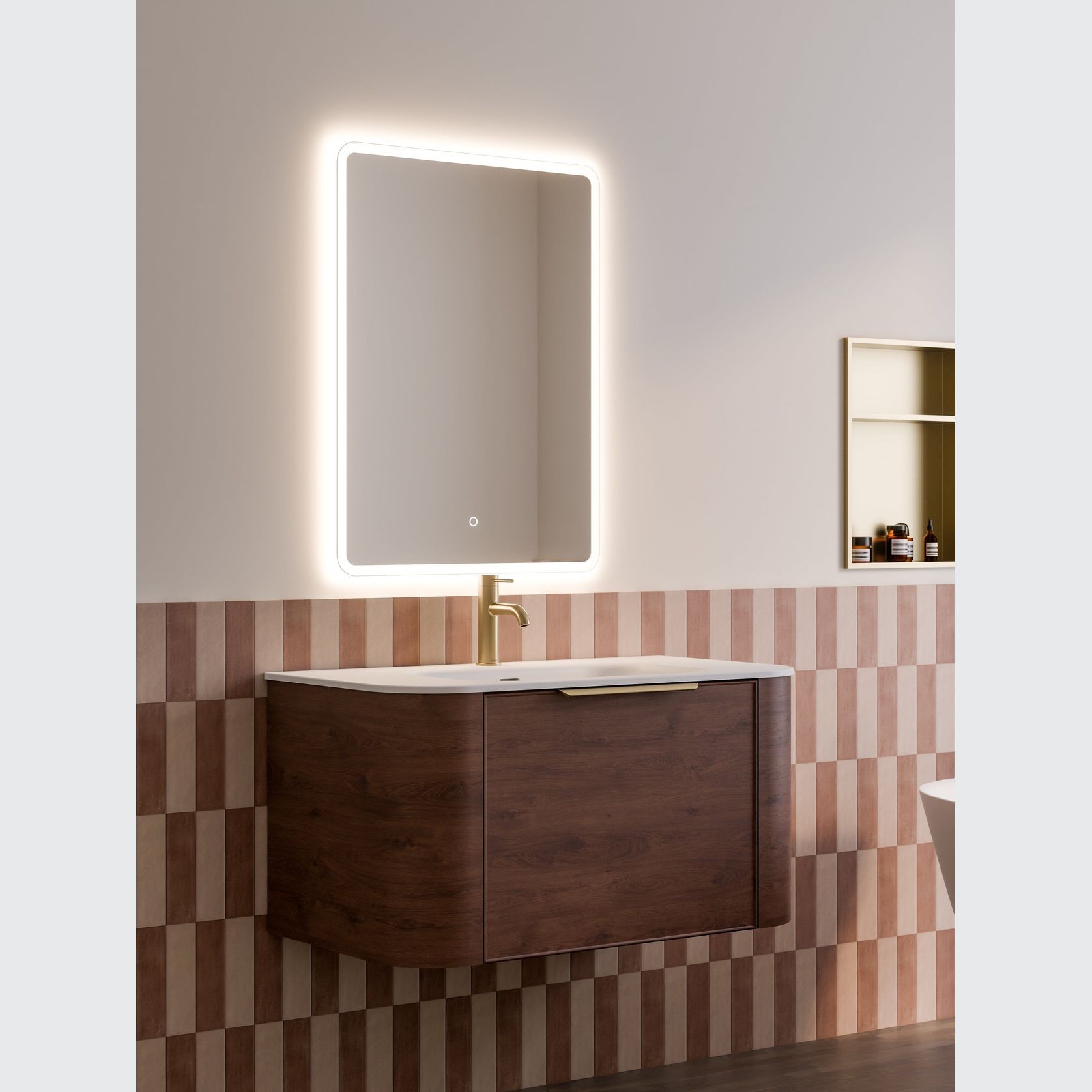 Nature 900 Vanity | Inset Basin & Axel Drawer Front gallery detail image