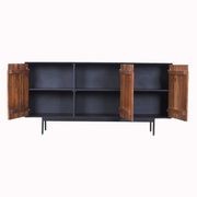 NAKITA Sideboard Buffet 160 cm Solid Acacia Wood - Honey & Black gallery detail image