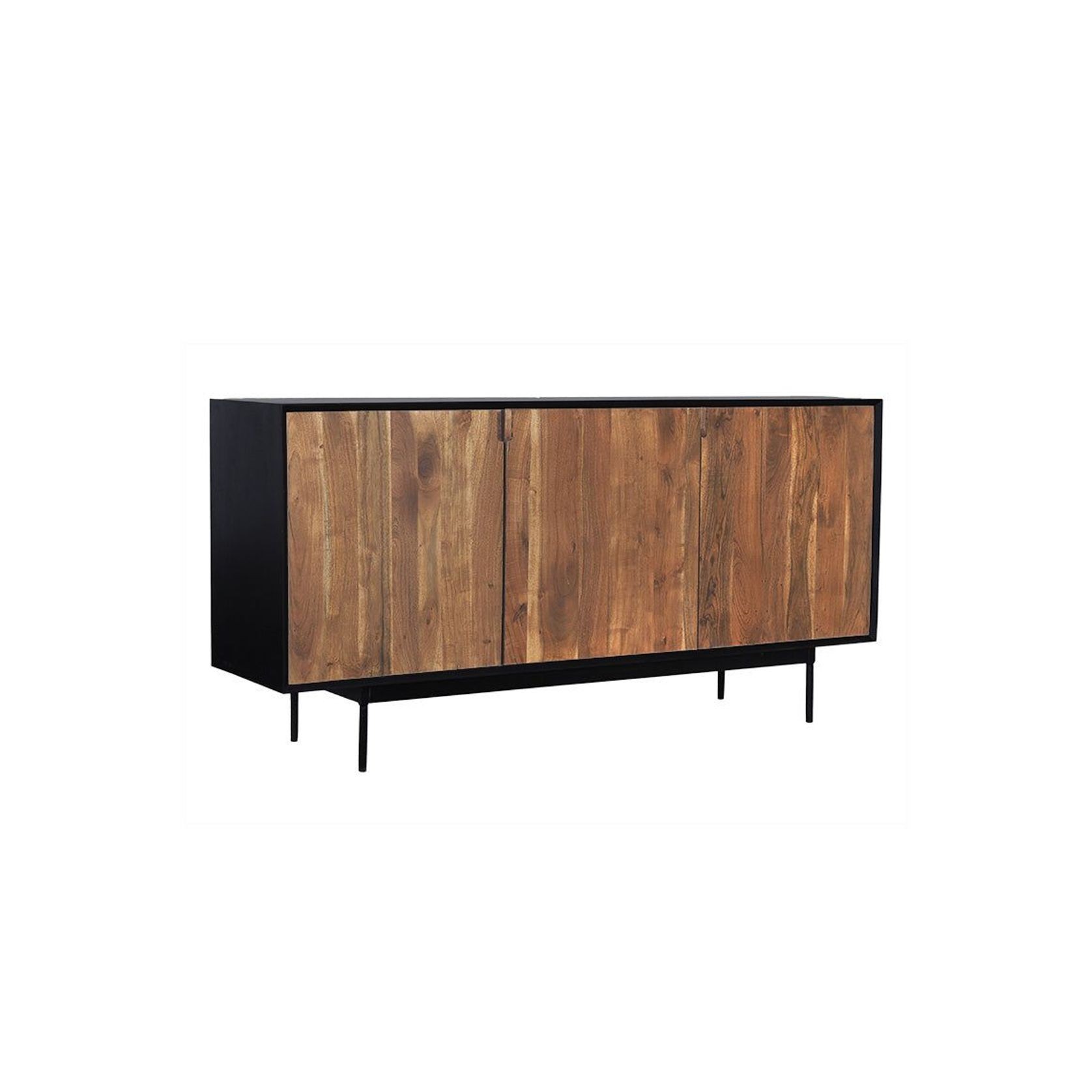 NAKITA Sideboard Buffet 160 cm Solid Acacia Wood - Honey & Black gallery detail image
