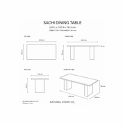 Sachi Dining Table - Taj Mahal Quartzite gallery detail image
