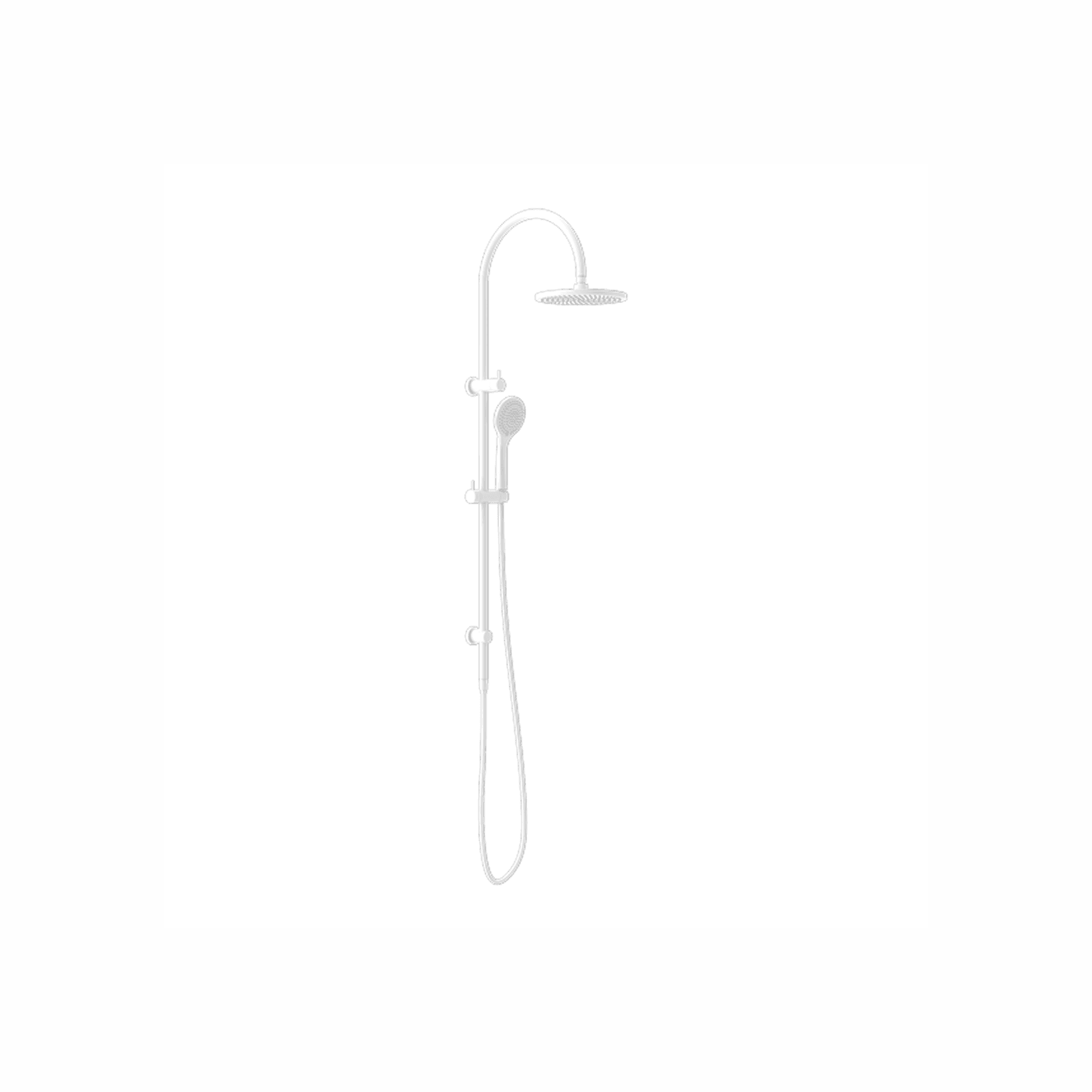 Mecca Twin Shower With Air Shower Matte White gallery detail image