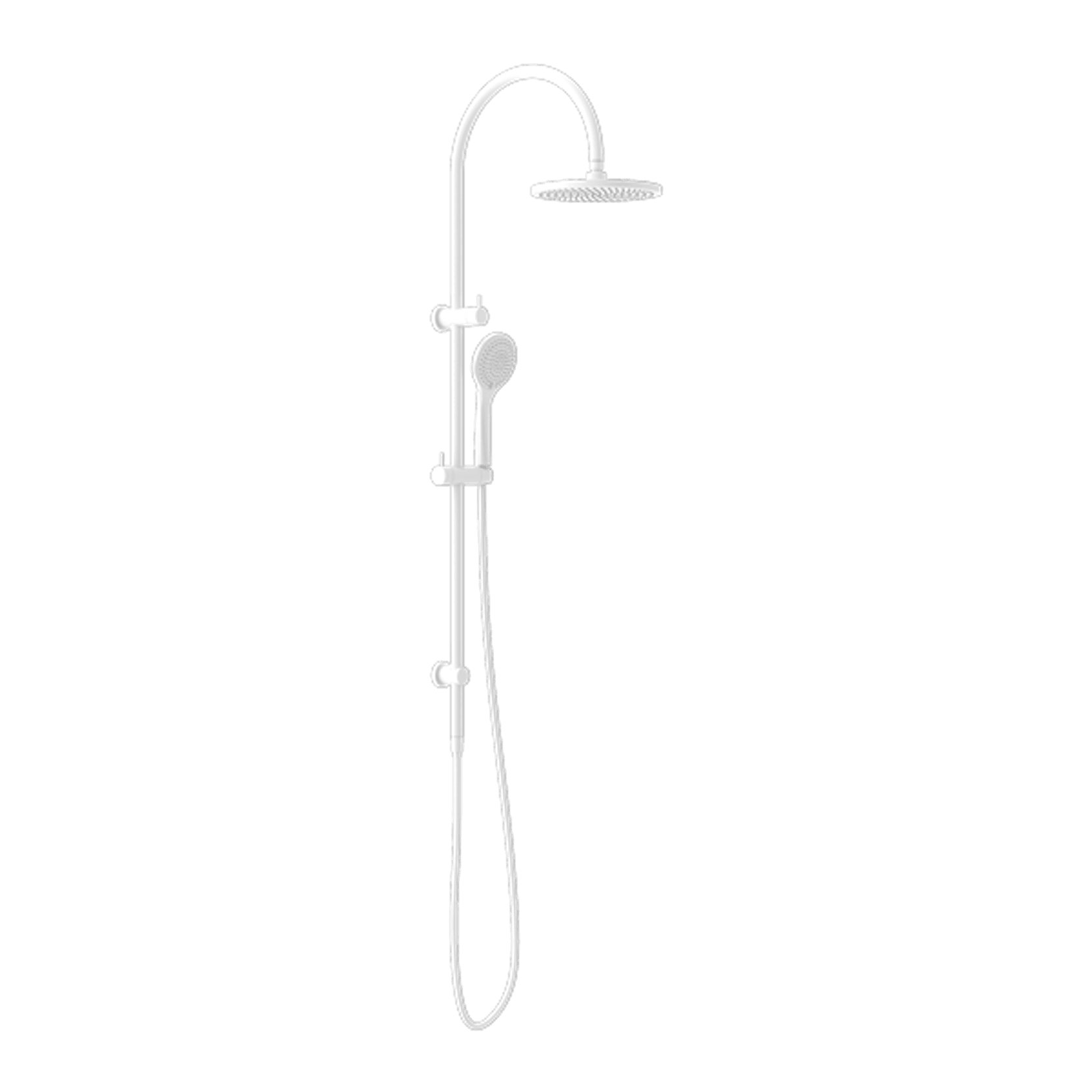 Mecca Twin Shower With Air Shower Matte White gallery detail image