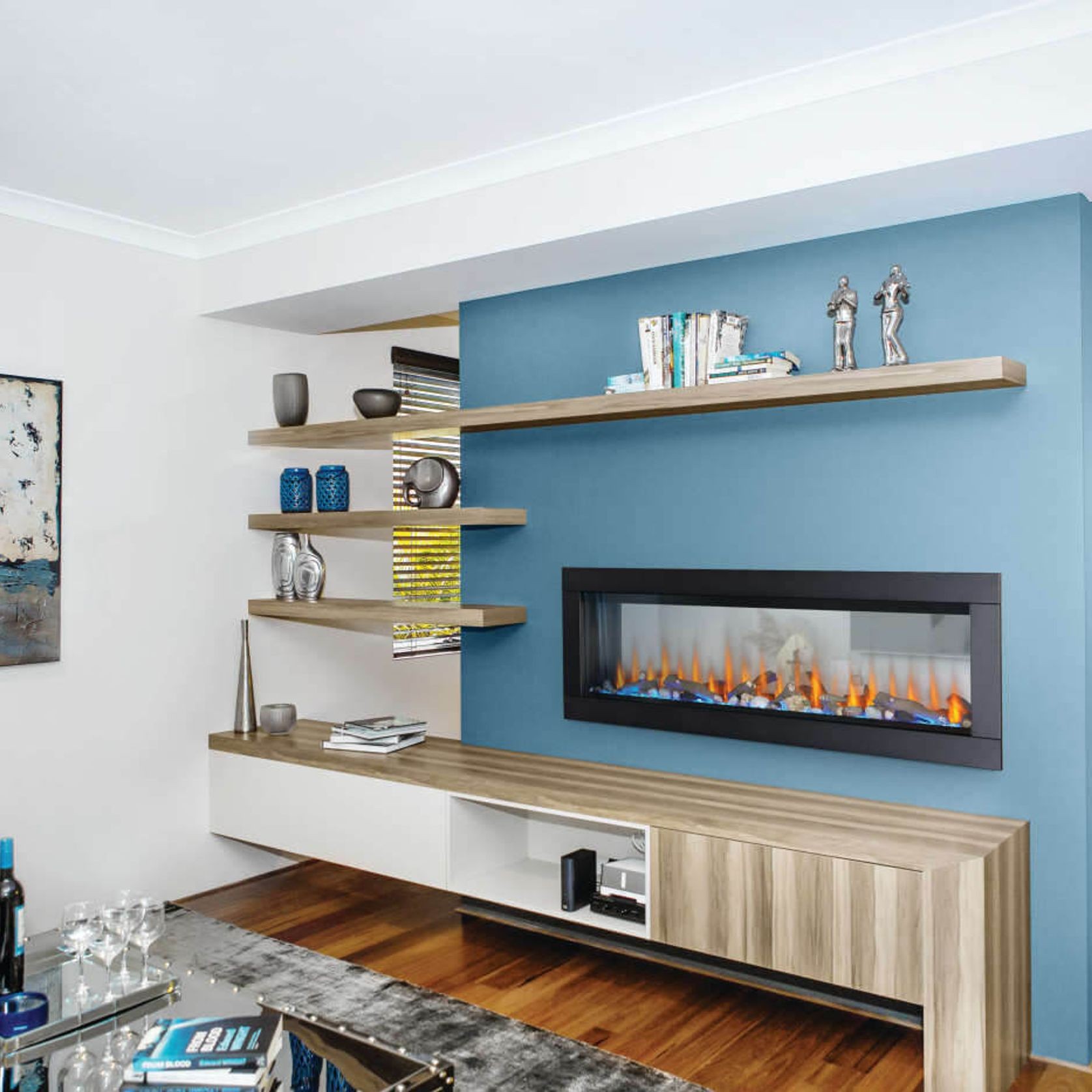 CLEARion Elite™ 60 See through Build-in Electric Fireplace gallery detail image