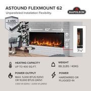 Astound 62 FlexMount Electric Fireplace gallery detail image