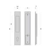 Mardeco 'M' Series Flush Pull Euro Lock Set Key Locking Polished Chrome for Timber and Aluminum Doors PC8104/SET *No Cylinder* gallery detail image
