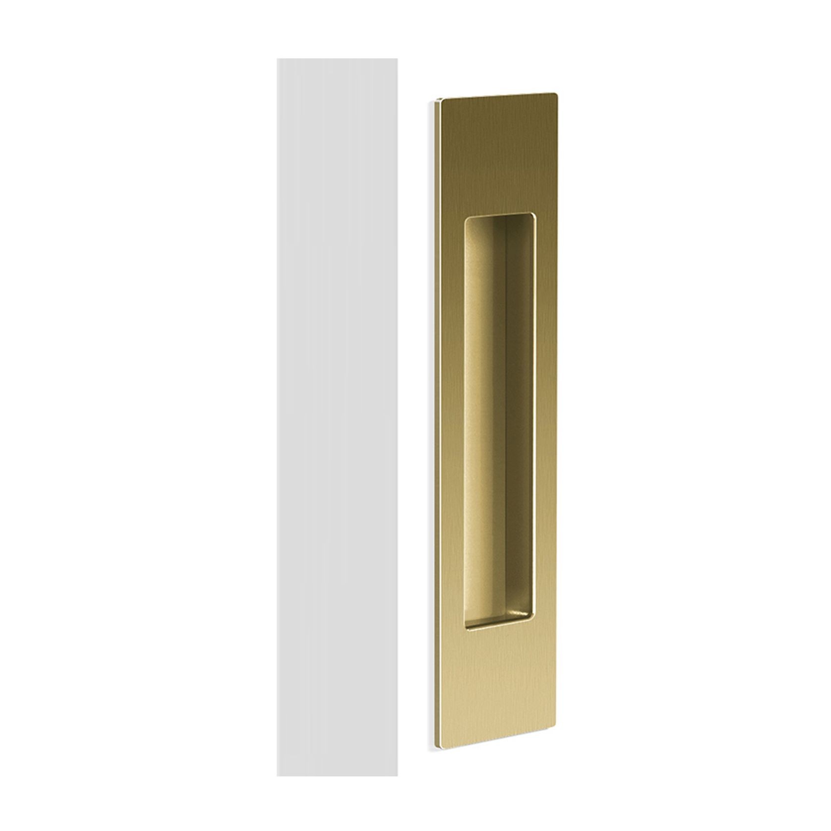 Mardeco 'M' Series Flush Pull Satin Brass for Timber and Aluminum Sliding Double Doors BRS8002/190 *Single* gallery detail image