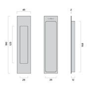 Mardeco 'M' Series Flush Pull Polished Chrome for Timber and Aluminum Sliding Double Doors CP8002/190 *Single* gallery detail image