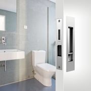 Mardeco 'M' Series Flush Pull Privacy Set Satin Chrome for Sliding Doors SC8004SET gallery detail image