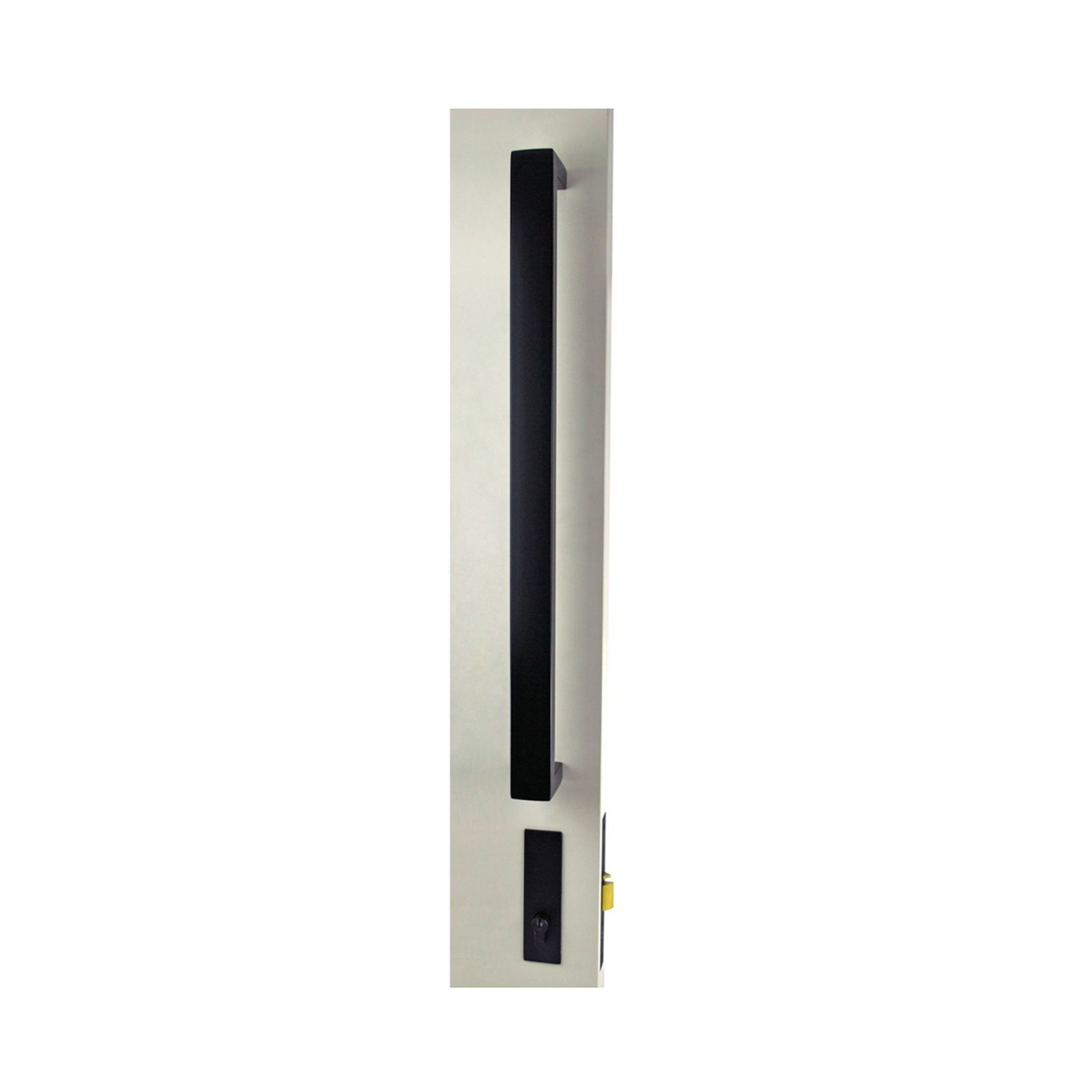Nidus OZI 4 Mortice Lock Entry Door Pull Handle Set Black CDL-888-O-REC-BL gallery detail image